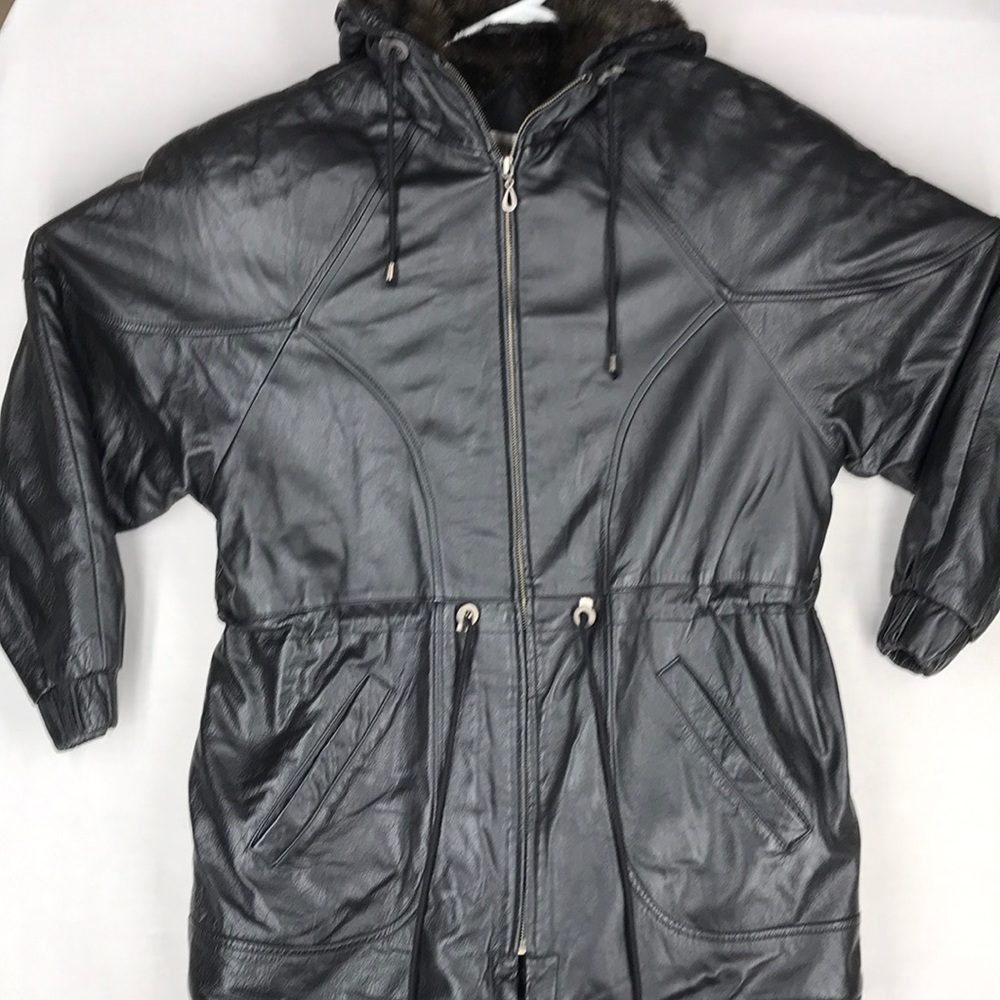 Charles Klein leather jacket EUC